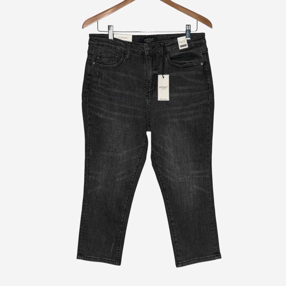 NWT Judy Blue High Rise Skinny Capri Jeans Gray Wash Size 30 Stretch 88238 - Picture 3 of 14